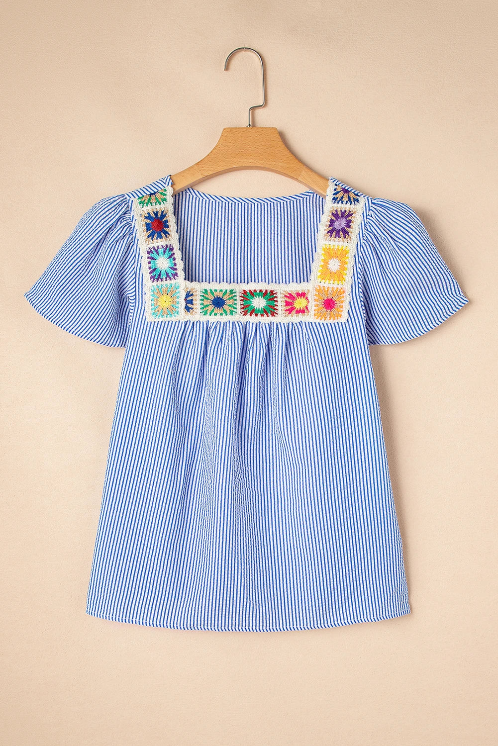 BoHo Ruffle Short Sleeve Top