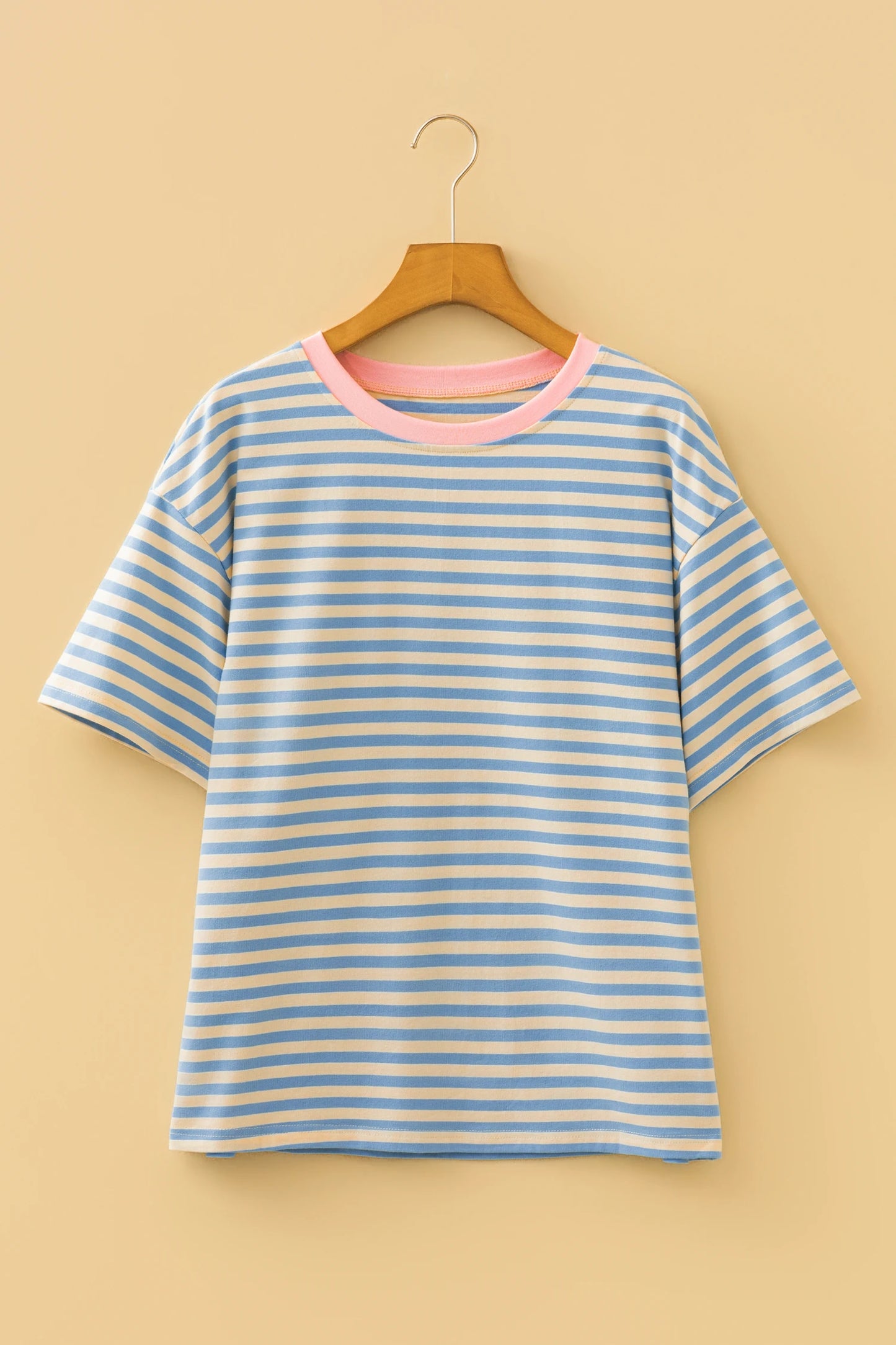 Blue Stripe Contrast Spring Top