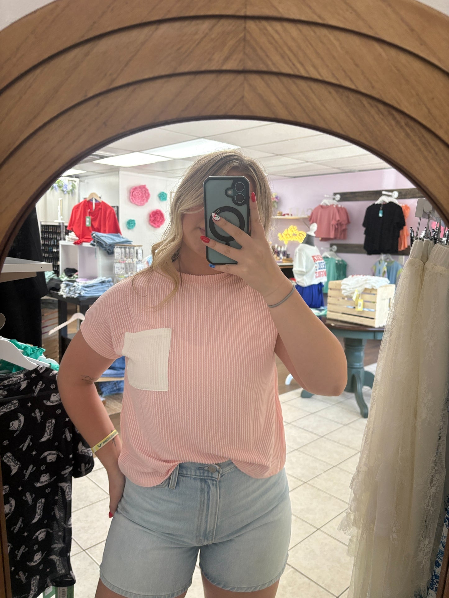 Blush Pocket Tee
