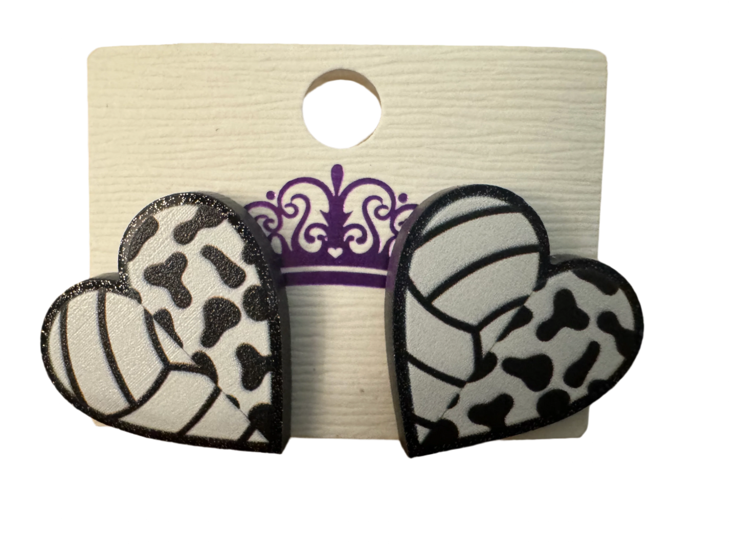Volleyball Heart Earrings