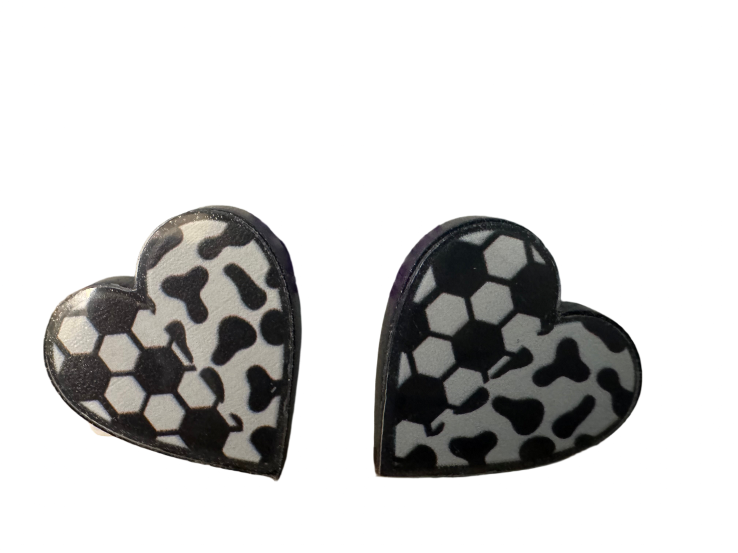 Soccer Heart Earrings