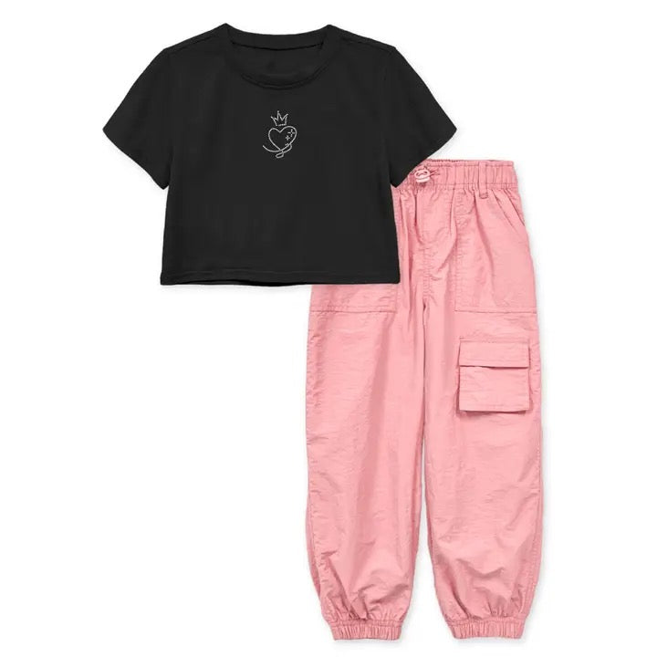 Queen of Hearts Pants Set 🖤👑💗