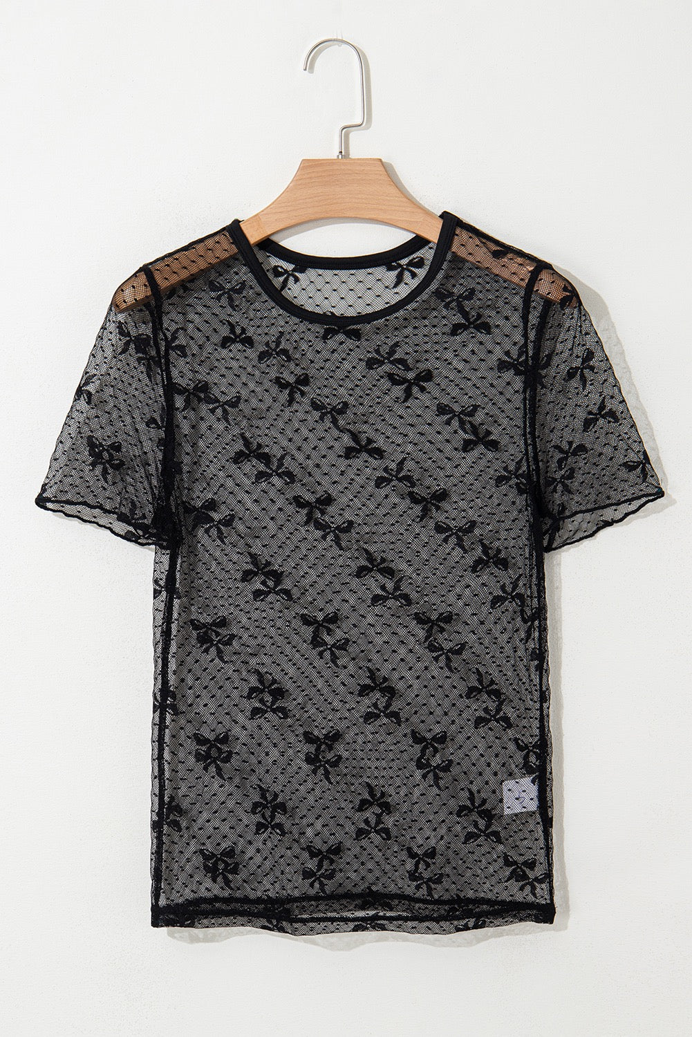 Midnight Bow Mesh Tee