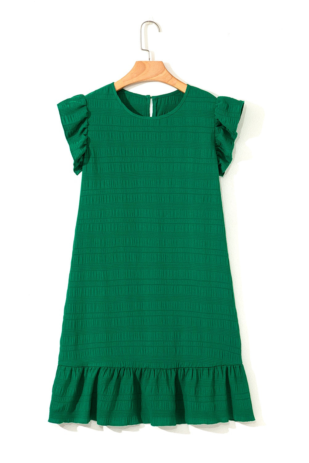 Dark Green Flutter Dress