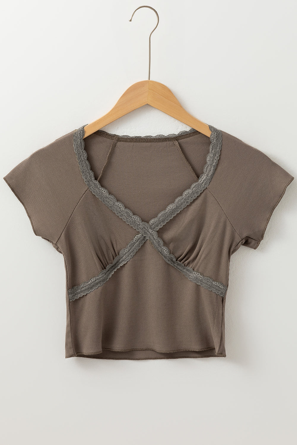 Espresso Lace Wrap Tee