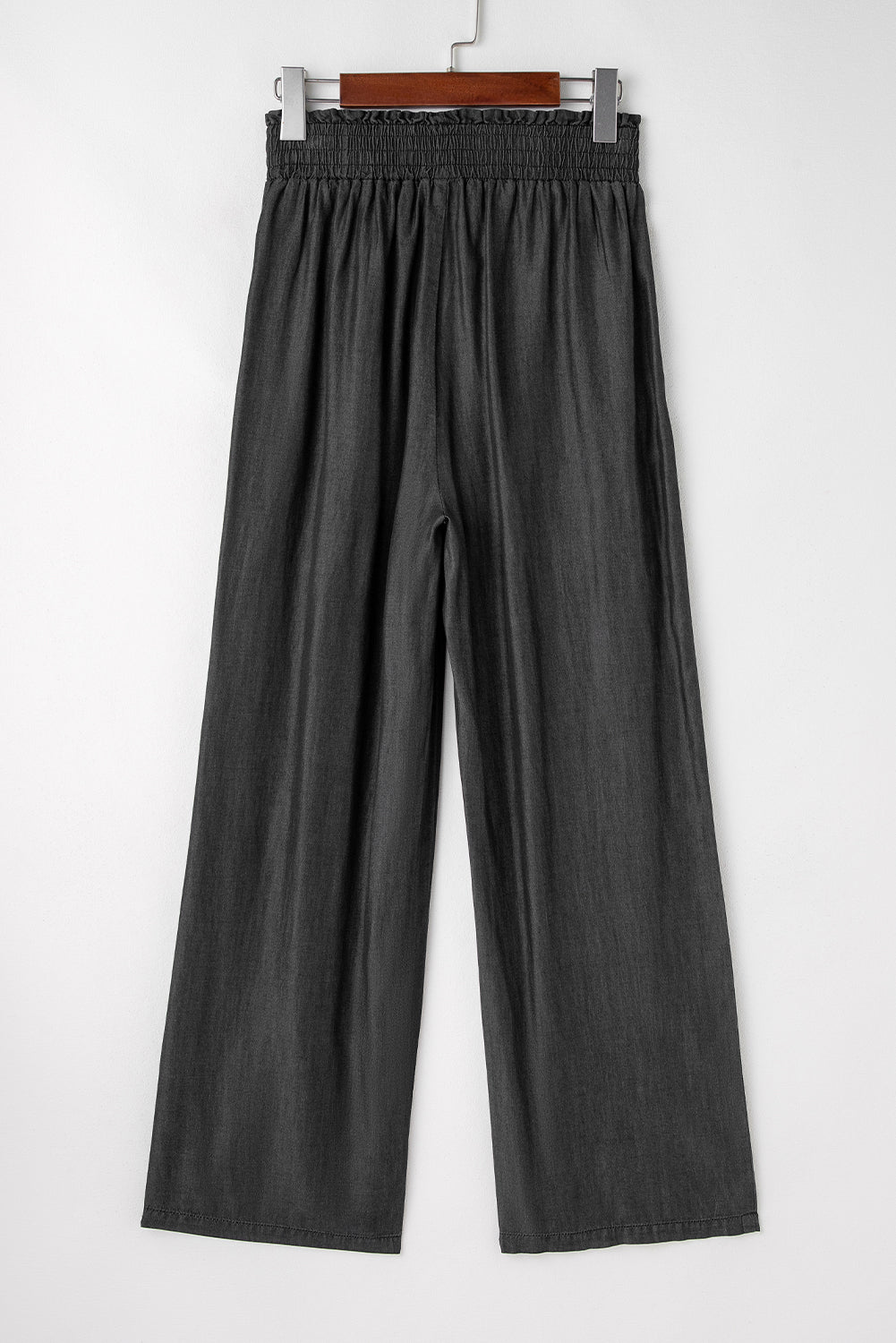 "Empower & Elevate” Smocked High-Waist Wide-Leg Pants