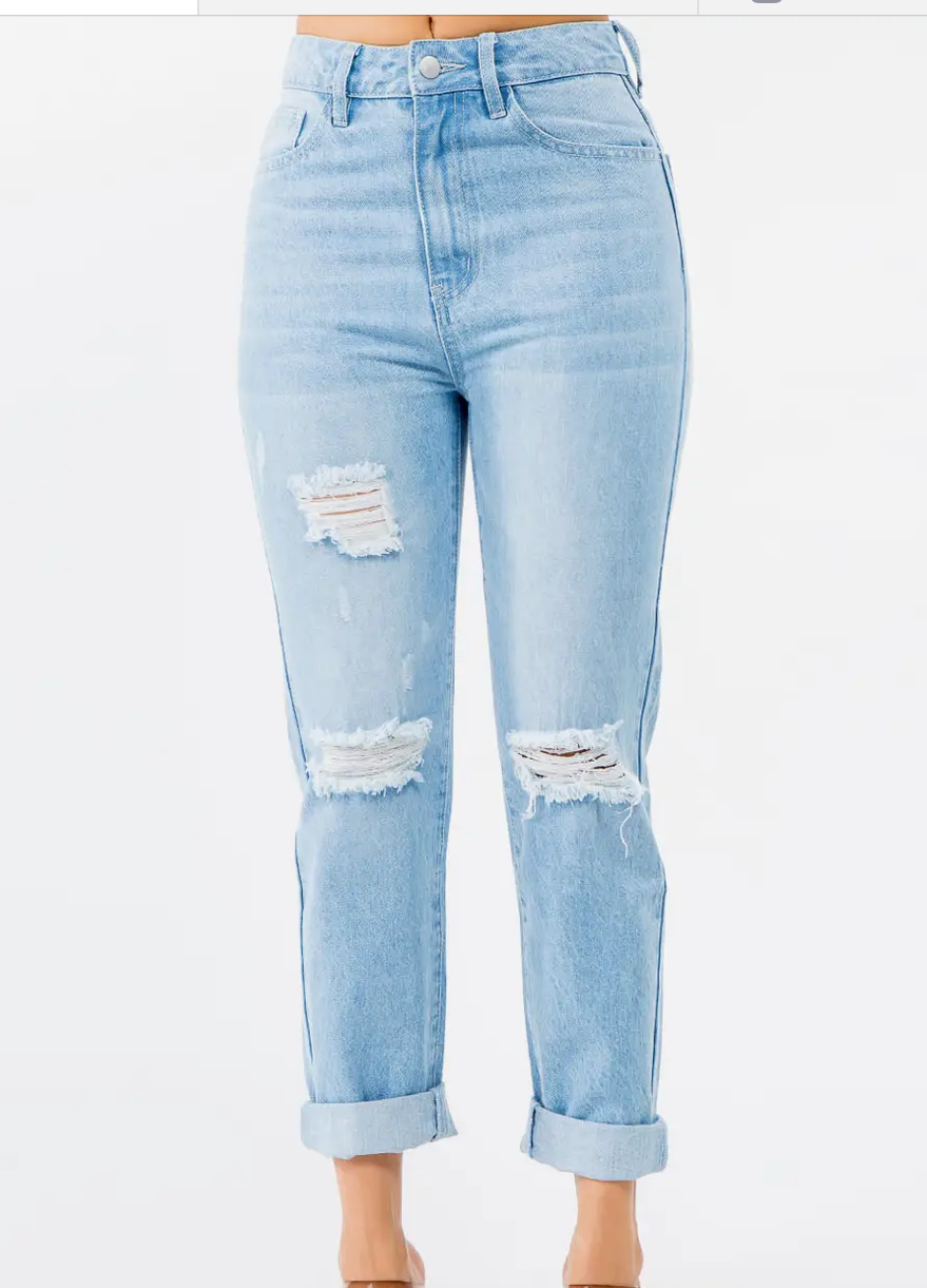 Call Me Classic Denim Mom Jeans