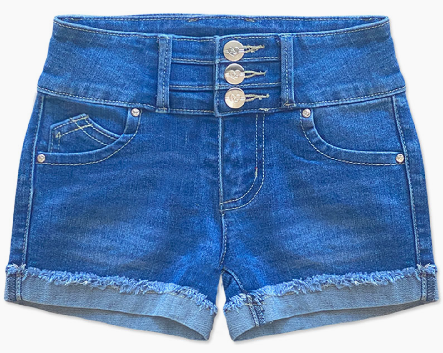 Trailblazer Triple-Button Denim Shorts