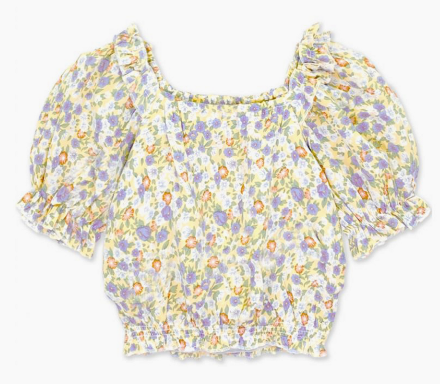 Lemon Blossom Puff Top