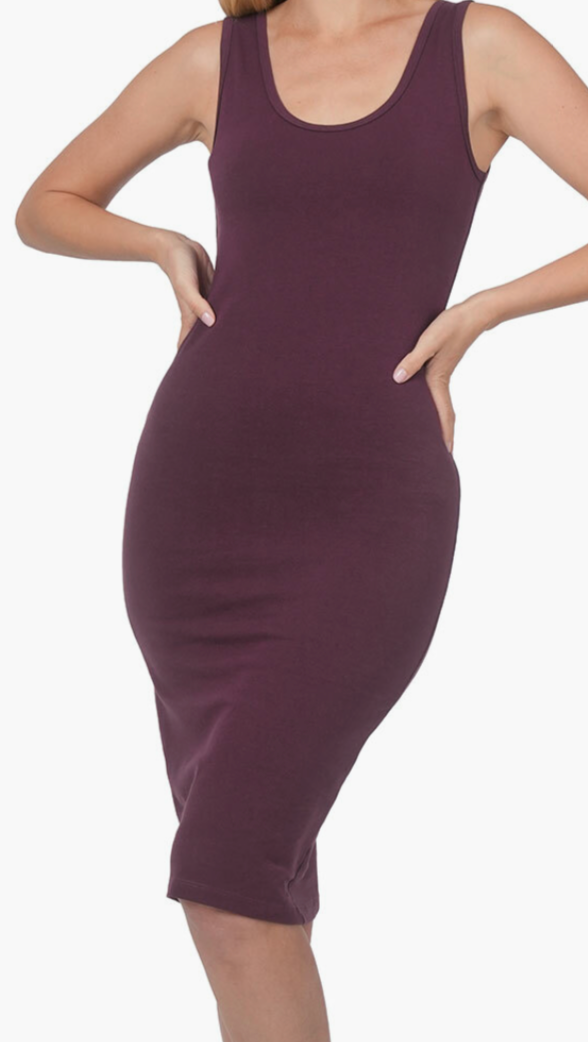 Eggplant Essential Midi Dress