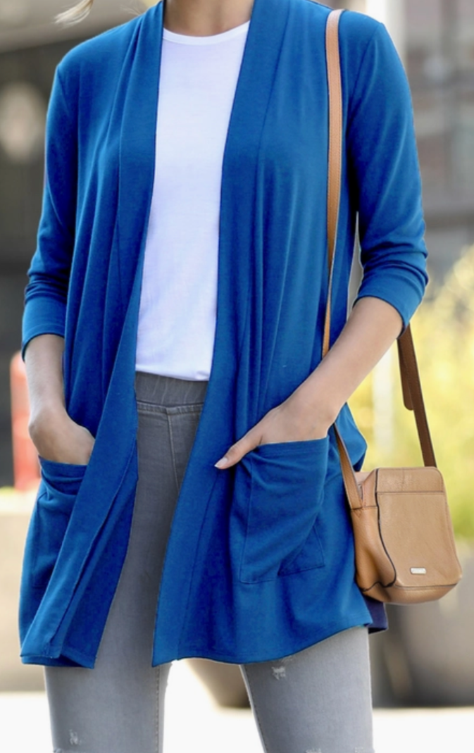 Timeless Indigo Comfort Cardigan