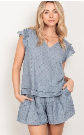 Cozy Blue Woven Set