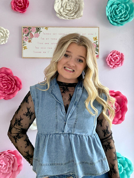 Dusk to Dawn Denim Top
