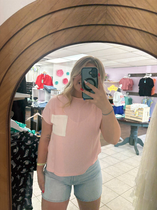 Blush Pocket Tee