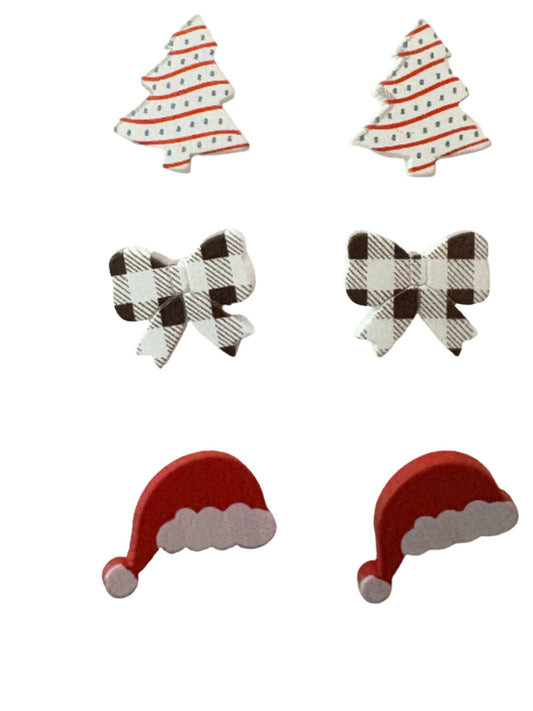 🎄✨ Christmas Earring Set – Set of 3 ✨🎄