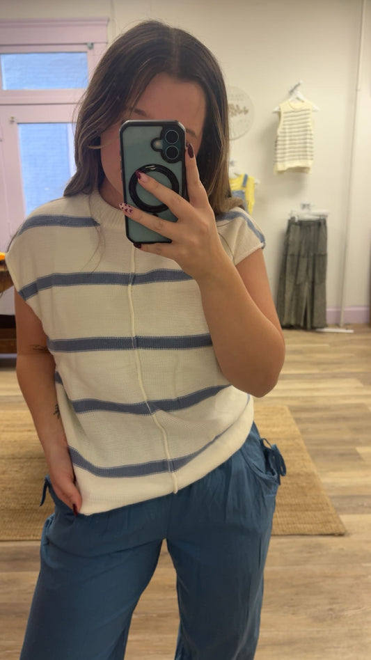 Blue Stripped Top