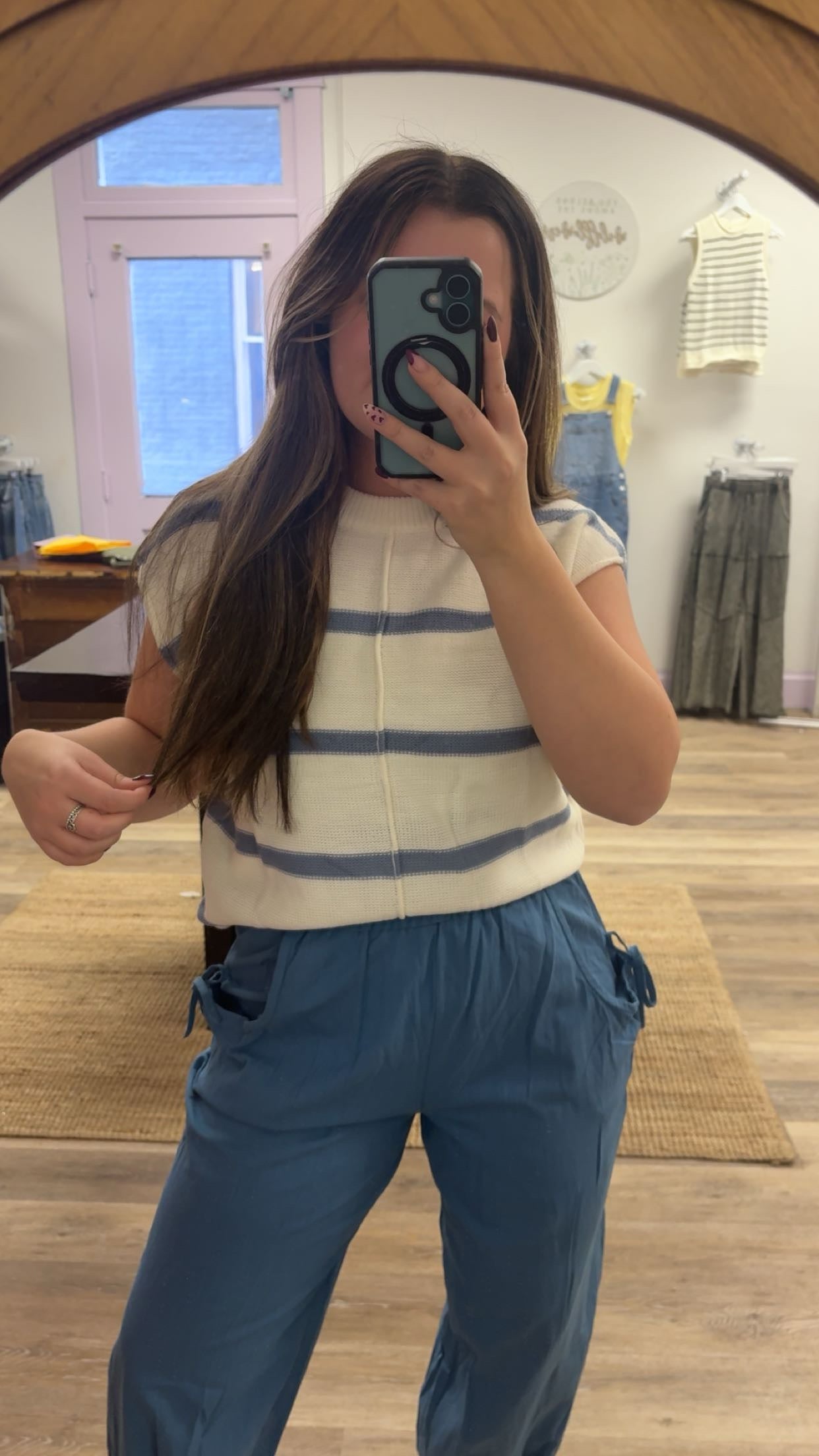 Blue Stripped Top