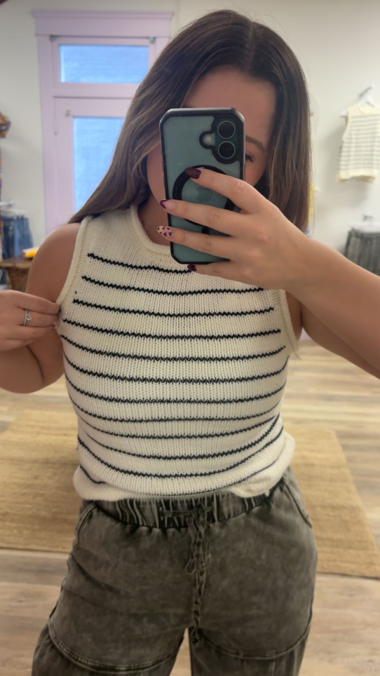 Black & White Stripped Knitted Top