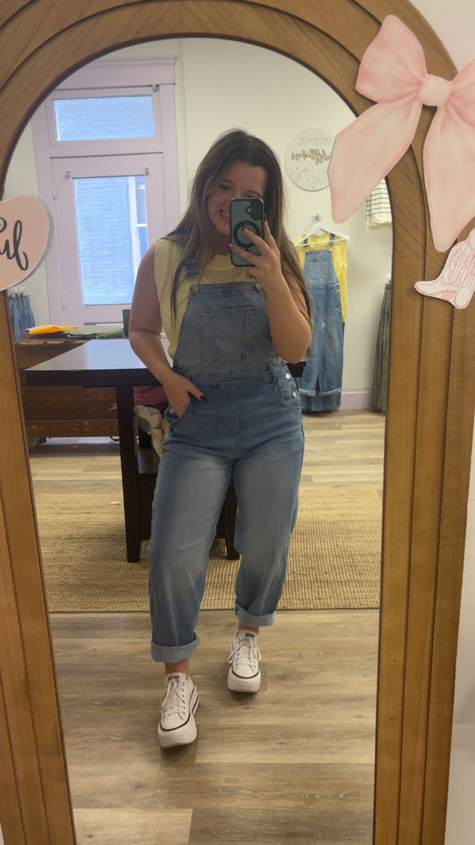 Barrel Denim Overalls