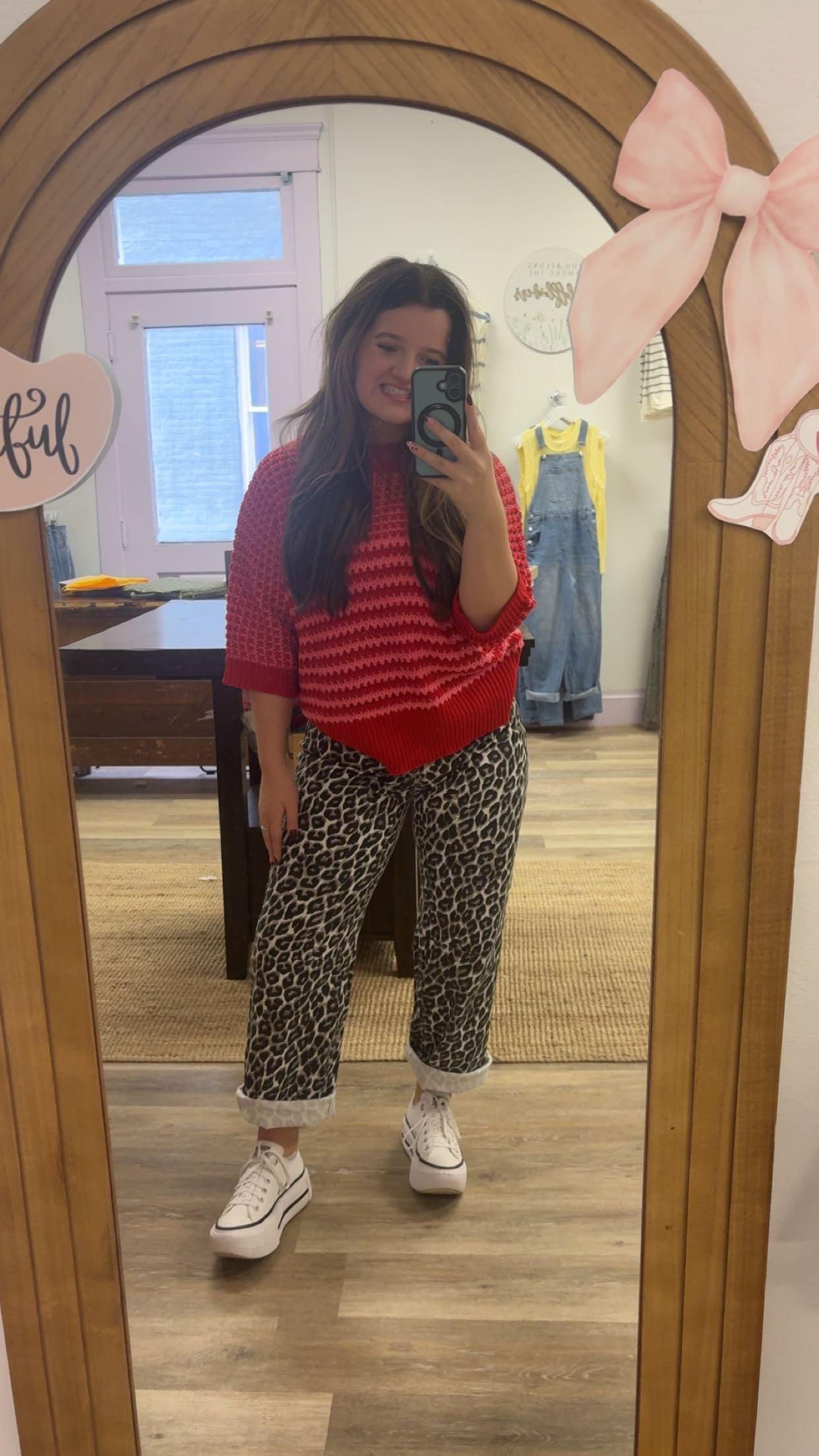 Leopard Barrel Jeans