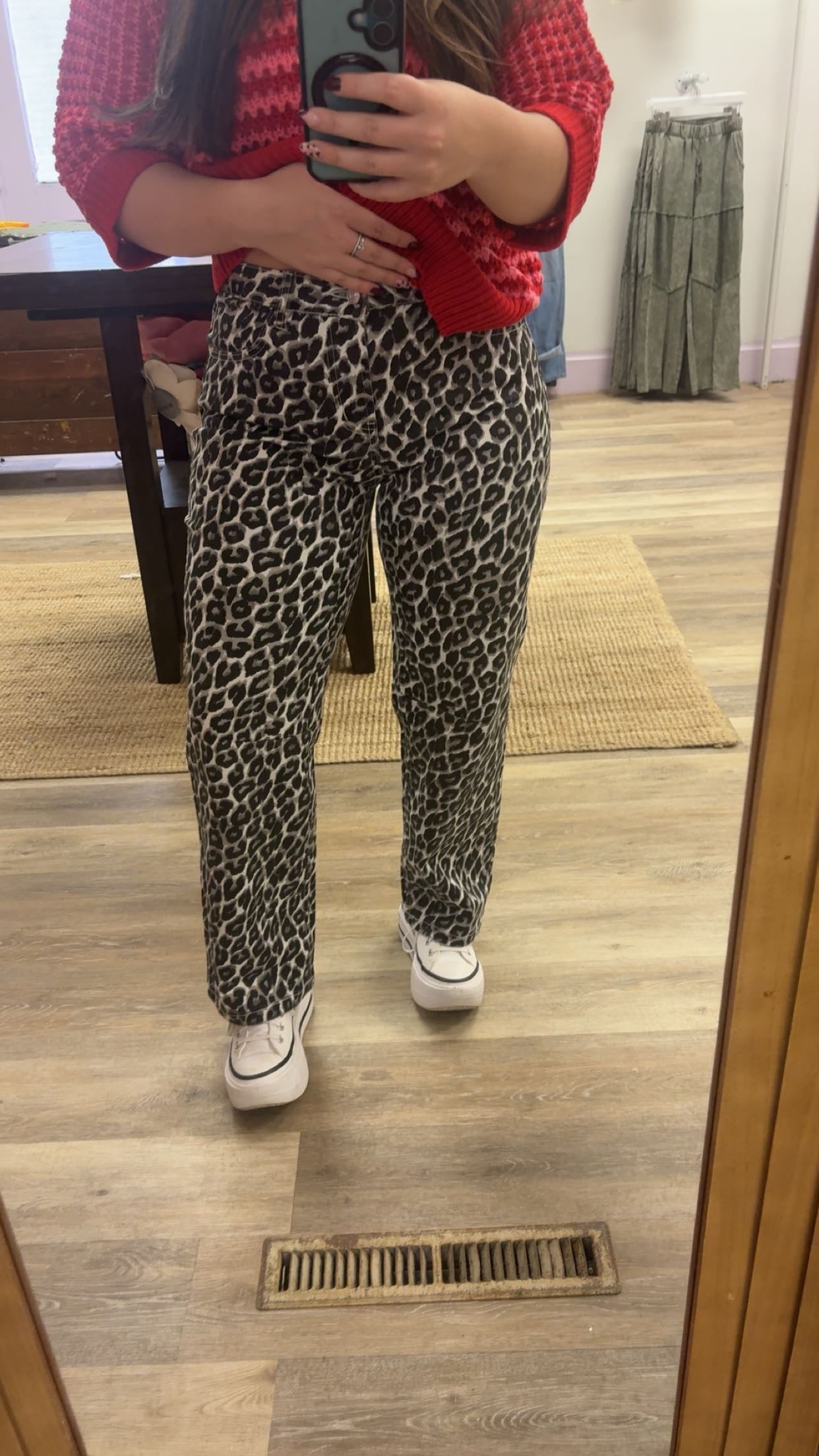 Leopard Barrel Jeans