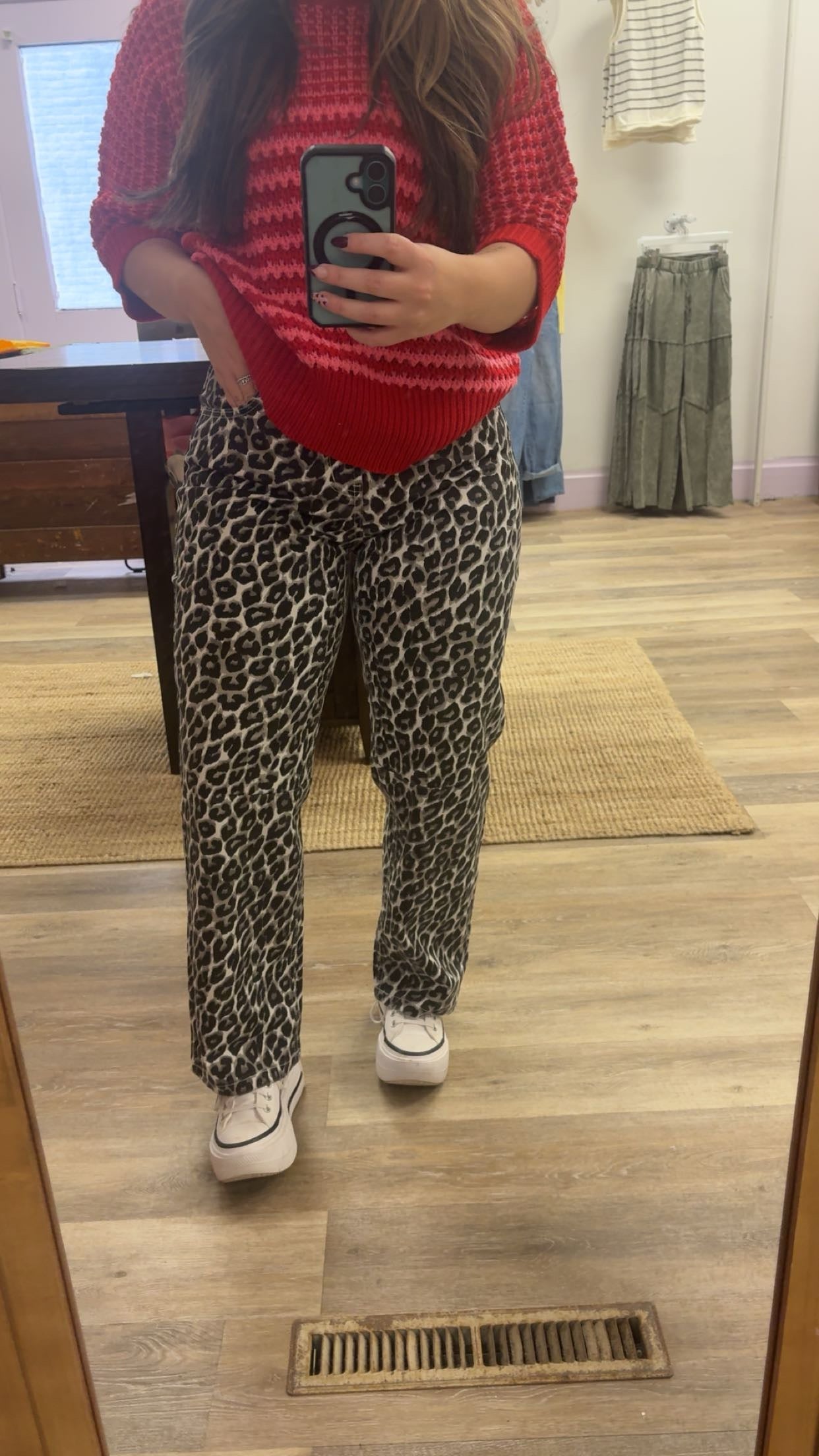 Leopard Barrel Jeans