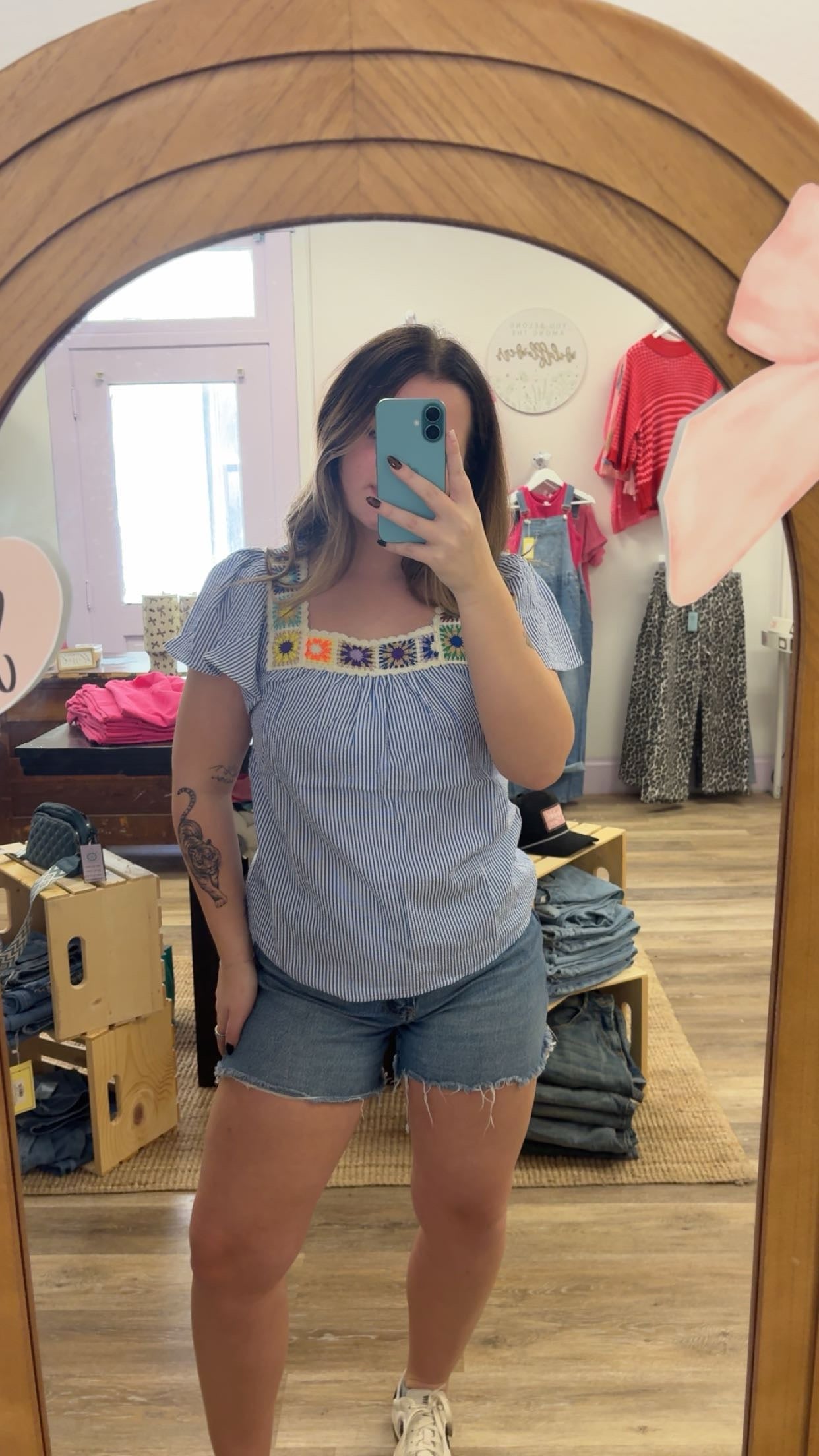 BoHo Ruffle Short Sleeve Top