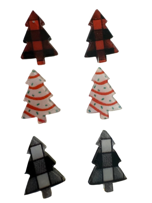 🎄✨ Christmas Tree Earring Set – Set of 3 ✨🎄