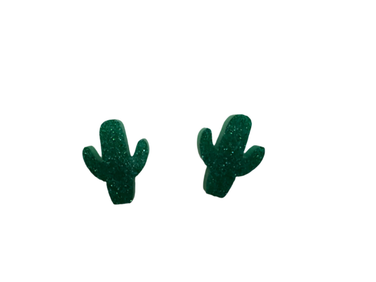 Glitter Cactus Earrings