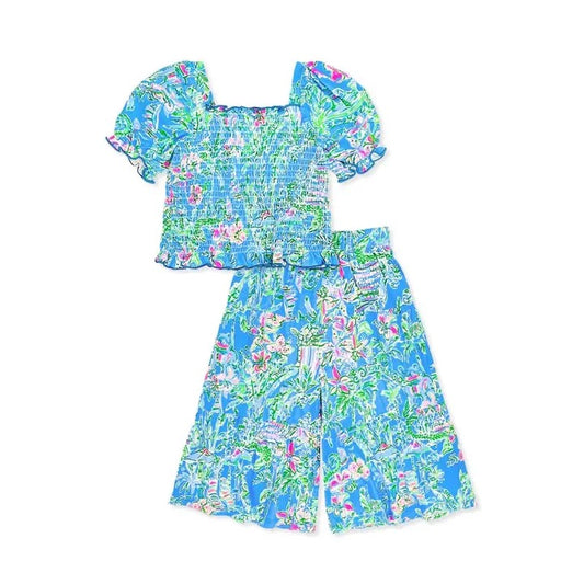 Green Sea Floral Pant Set