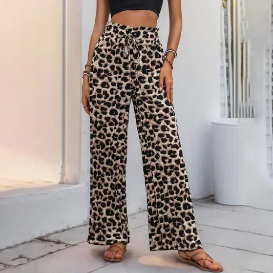 Leopard WideLeg Dress Pants