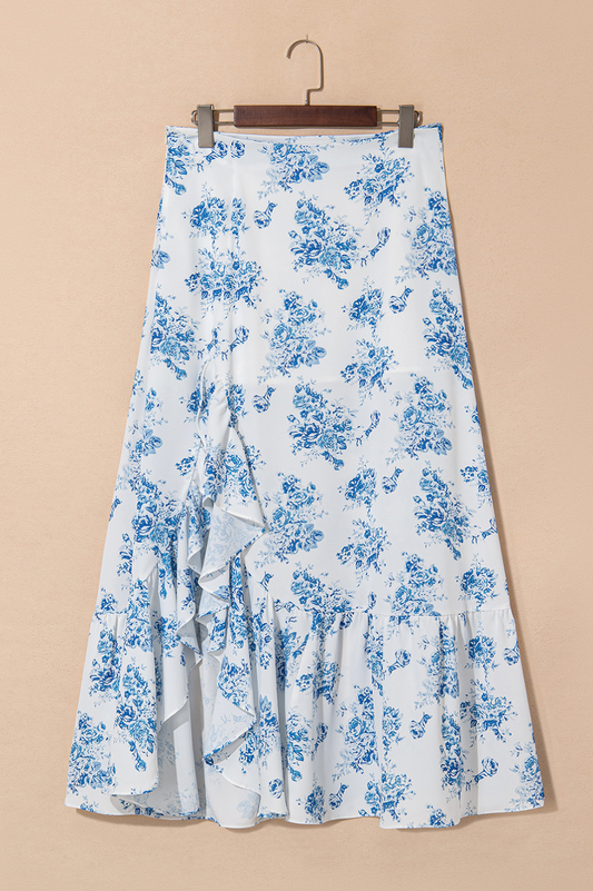 Blue Willow Ruffle Skirt