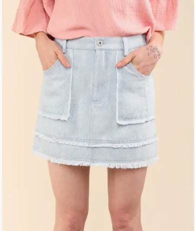 Vintage Edge Denim Skirt