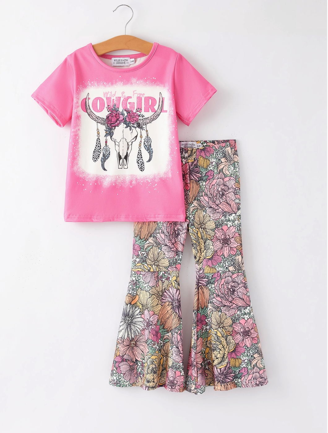 Wild & Free Cowgirl Bell Bottom Set